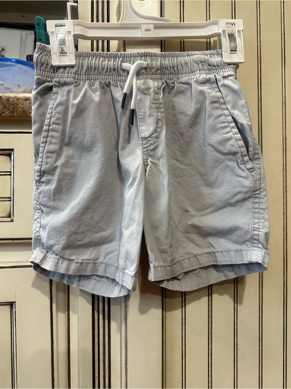Boys Casual Drawstring Shorts in Light Gray